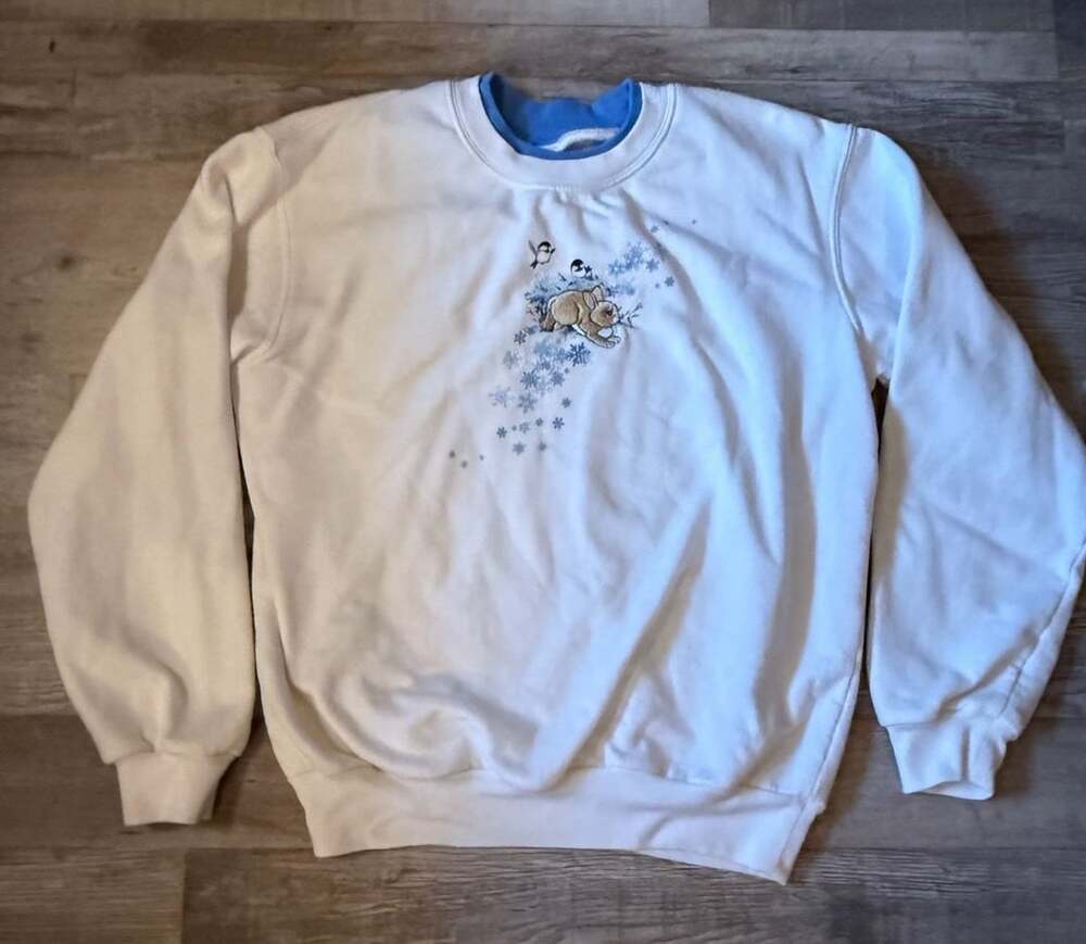 Vintage 90s Top Stitch by Morning Sun Winter Snow size M